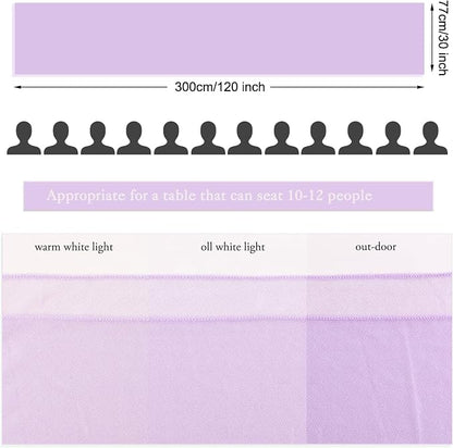 2 Packs Lavender Chiffon Table Runner 30 x 120 Inches Romantic Sheer Fabric - Image 5