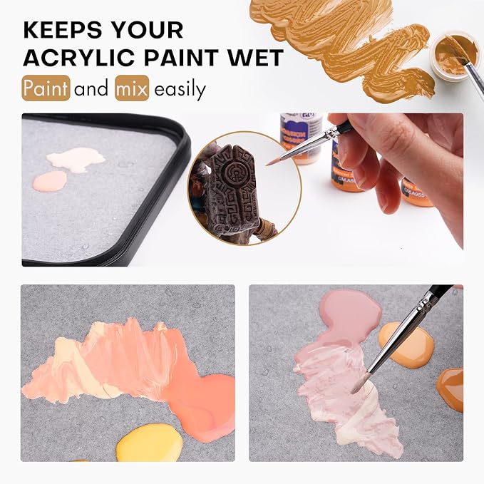 Golden Maple Wet Palette Paper, 100 Sheets Stay Wet Palette Paper Refill - Image 4