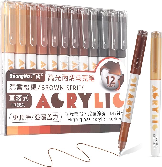 kander Direct Liquid Highlighter Acrylic Marker, 12 Colors Gel Pens by Unknown