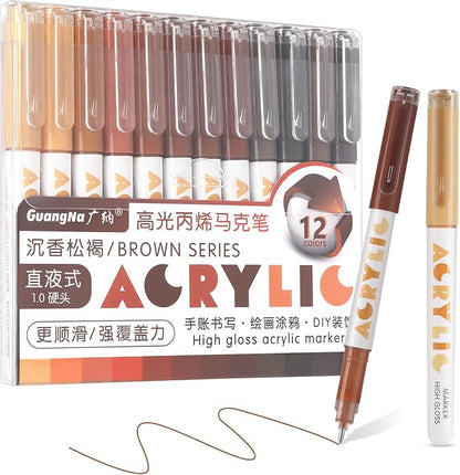 kander Direct Liquid Highlighter Acrylic Marker, 12 Colors Gel Pens by Unknown