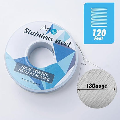Art3d 18 Gauge Stainless Steel Wire, Bendable Soft Crafting Wire - Image 2