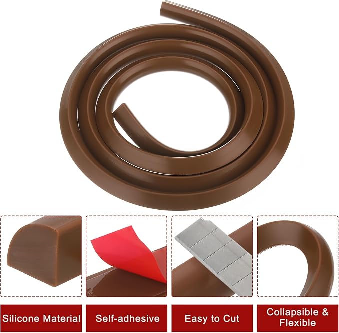 uxcell Flexible Molding Trim, 79 Inch Flexible Quarter Round Molding Silicone - Image 3