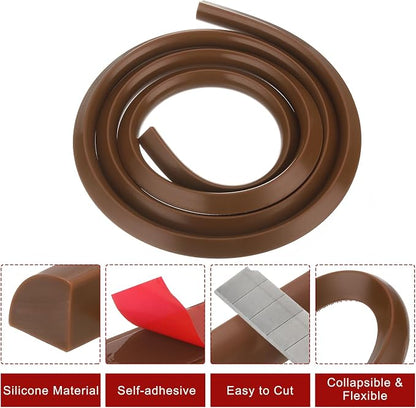 uxcell Flexible Molding Trim, 79 Inch Flexible Quarter Round Molding Silicone - Image 3