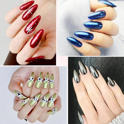 Gold Silver Chrome Nail Powder, 24 Colors White Pearl Unicorn Iridescent - Image 3