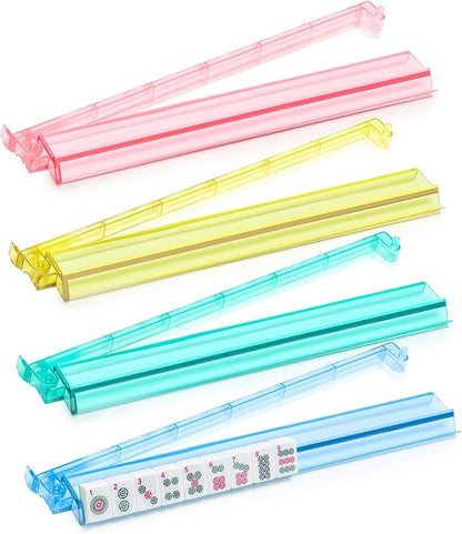 Mahjong Racks with Pushers Set of 4, Mahjong Tile Pushers and Racks, Acrylic by AFSVTTS