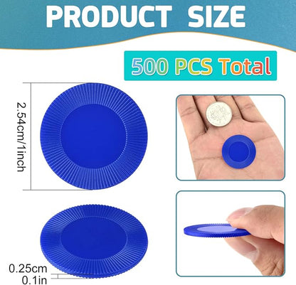 Coopay 500 Pieces Plastic Poker Chips, 1 Inch Bingo Chips Bulk Learning - Image 2