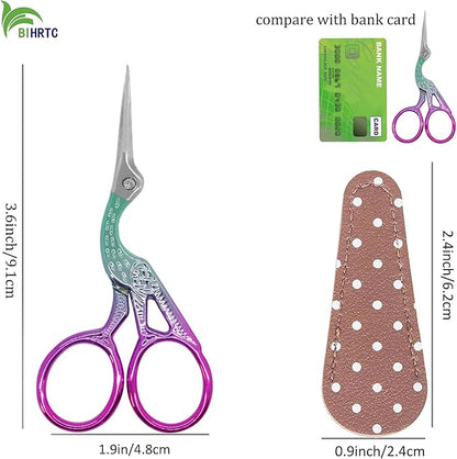 BIHRTC 3.6 Inch Small Crane Precision Detail Scissors Protective Leather Cover - Image 2