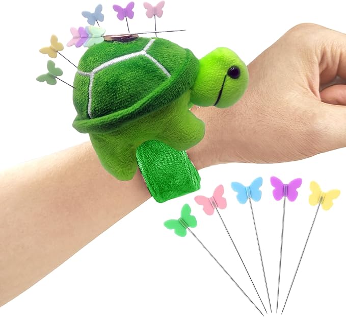 Cute Turtle Wrist Pin Cushion for Sewing by YOULIK