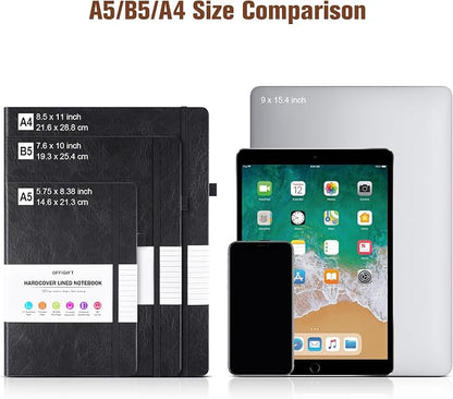 College Ruled Notebook, Large A4 Hardcover Leather Journal, 312 Numbered Pages - Image 5