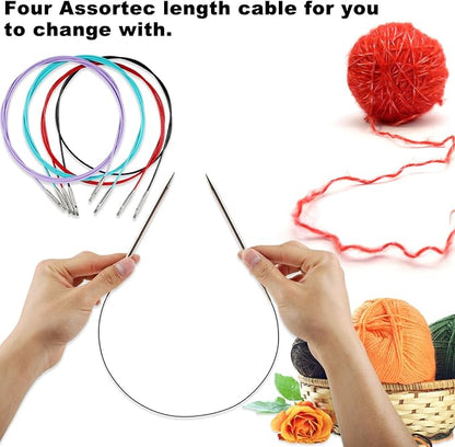 Svartur Lace Interchangeable Circular Knitting Needles, US 0-8 Small Knitting - Image 5