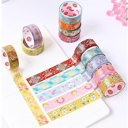 12 Rolls Vintage Washi Tape Set, Bullet Journal, DIY Crafts, Gift Wrapping - Image 4