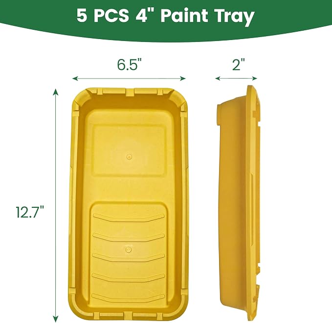 Voomey Paint Roller Tray, 4 inch Plastic Paint Tray, DIY Projects, and Home - Image 4