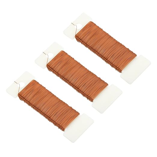 MECCANIXITY 114 Yards/345 Feet 27 Gauge Metal Floral Wire Copper Flexible by MECCANIXITY