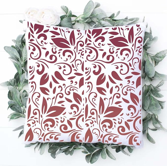 Stencils for Crafts Reusable Texture Stencils Background Stencil Leaf Floral - Image 7