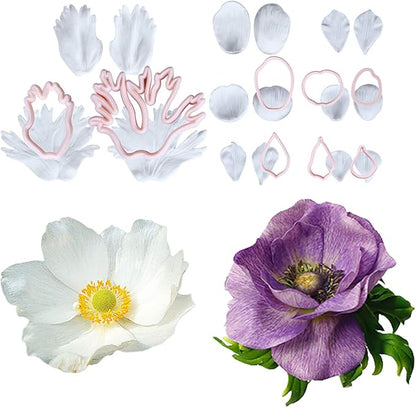 Daisy Flower Molds Anemone floral Cake Fondant Mold Silicone Anemone Flower by SHANIABELLBakewareToolsSet