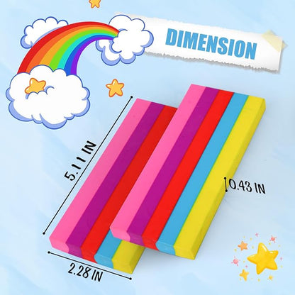 AmoreAngel Crafts 1Big Block Rainbow Pencil Erasers, Large Erasers, Dividable - Image 2