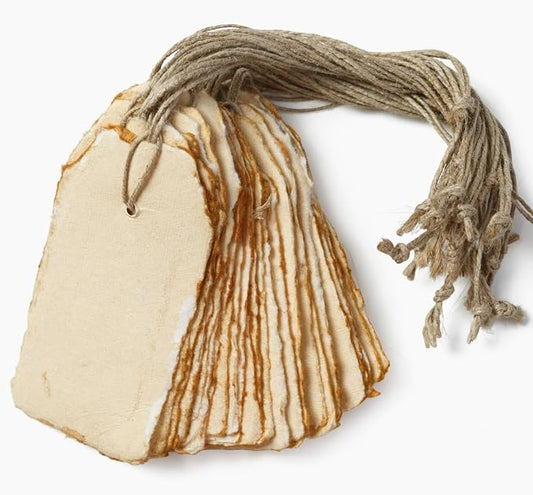 Wanderings Handmade Vintage Deckle Edge Tags by Wanderings