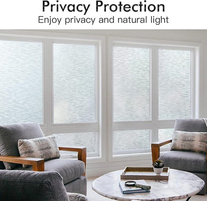 Haton Window Privacy Film, Frosted Glass Static Cling Sun Heat Blocking Window - Image 2