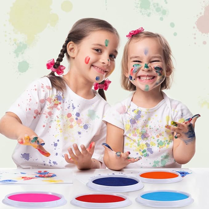 MoloTAR Craft Large Ink Pad Stamps Partner Diy Color, 8 Colors Rainbow Finger - Image 6
