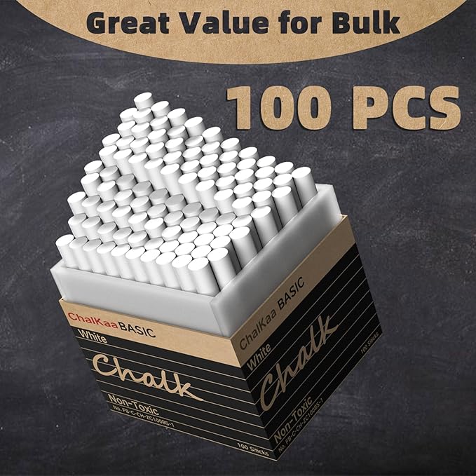 White Chalk 100PCS, Chalkboard Chalks - Image 5