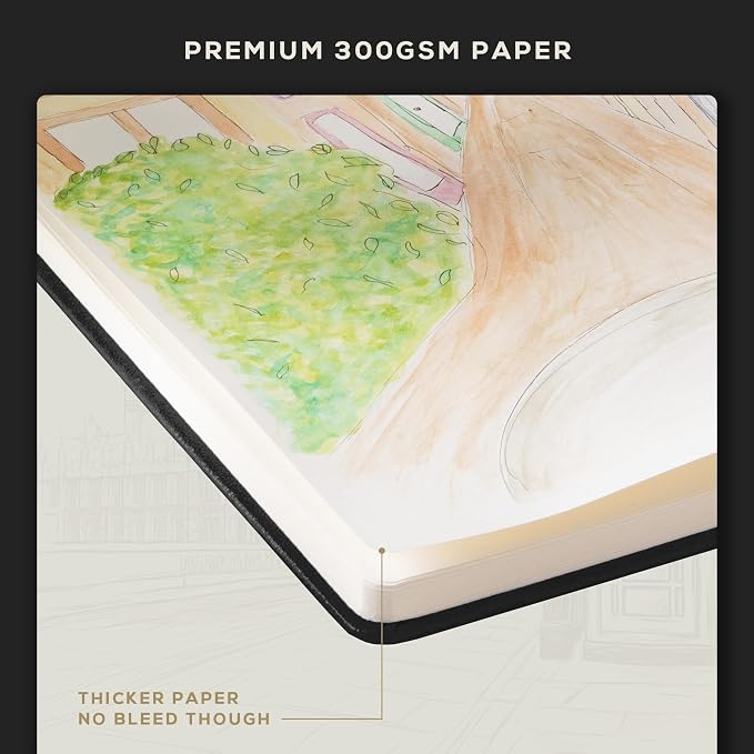 Beechmore Books A5 Sketch Book – 5.8"x8.3" Premium Vegan Leather Hardcover - Image 6