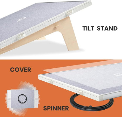 Rotating Puzzle Board with Drawers and Cover, Dual-Sided Portable Jigsaw Puzzle - Image 7