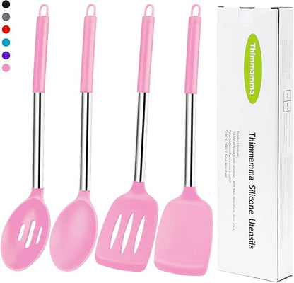 Silicone Spatula Spoon Set, BPA Free Kitchen Turners by Thimmamma