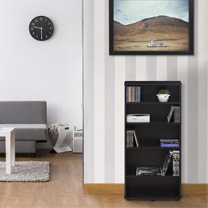 Adjustable Shelves Multimedia Storage Tower Rack by HomeStock