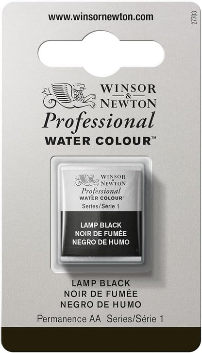 Winsor & Newton Professional Watercolor, Half Pan, Lamp Black by WinsorNewton