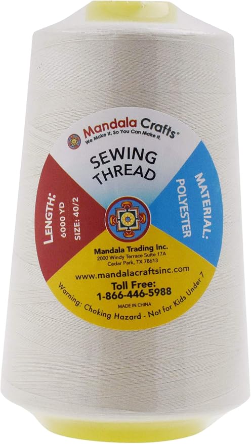 Mandala Crafts 4 Pack of Serger Threads Cones Spools - Image 3