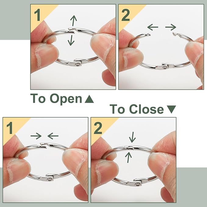 PATIKIL 3" x 3.2" Loose Leaf Binder Rings - Image 4