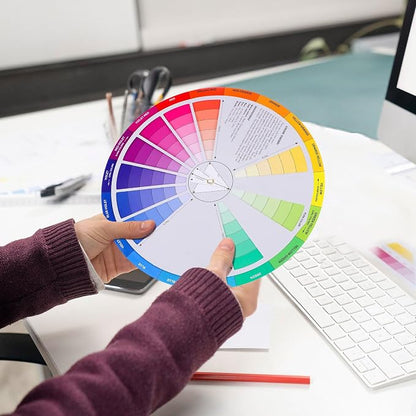 Garneck Creative Color Wheel Learning Chart Color Mixing Rotation Tool - Image 8