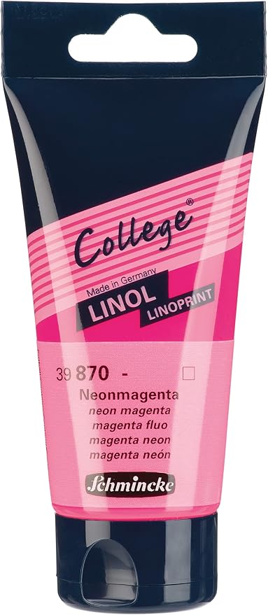 Schmincke - College Linol, Artists' lino Printing Inks, neon Magenta in 75 ml by Schmincke