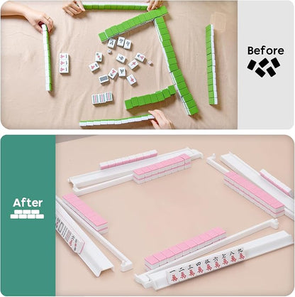 Mahjong Racks with Pushers Set of 4, Mahjong Tile Pushers and Racks, Acrylic - Image 4
