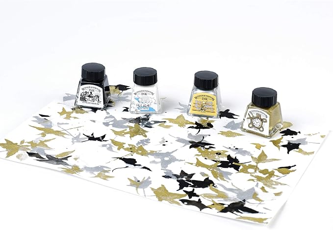 Winsor & Newton Collection Drawing Ink Set, Metallic Tones - Image 4