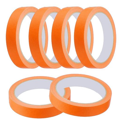 MECCANIXITY Masking Tape 0.7 Inch x 21 Yard Painter's Tape Orange Paint Tapes by MECCANIXITY