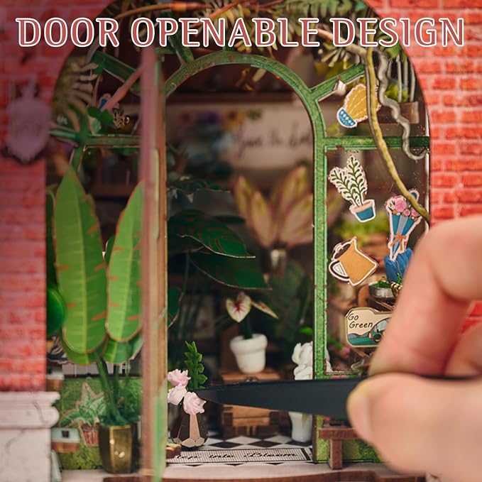 DIY Book Nook Kit, Miniature Dollhouse Bookshelf Insert - Image 5