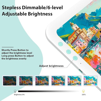 HIUKCOLED Wireless Battery Powered A3 Light Pad, 3 Colors Stepless Dimmable and - Image 3