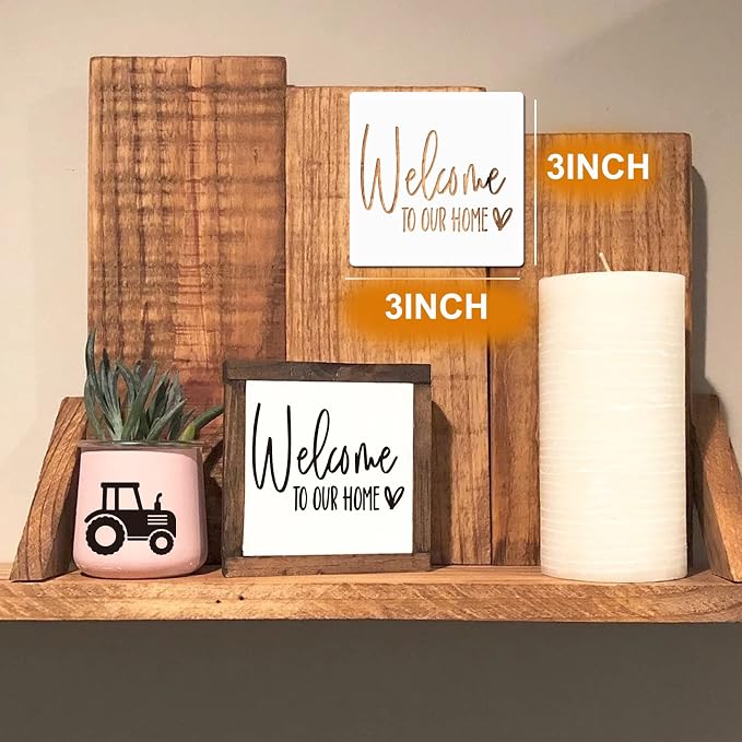 Small Stencils for Painting on Wood Reusable, 3 Inch Reusable Stencil for Craft - Image 5