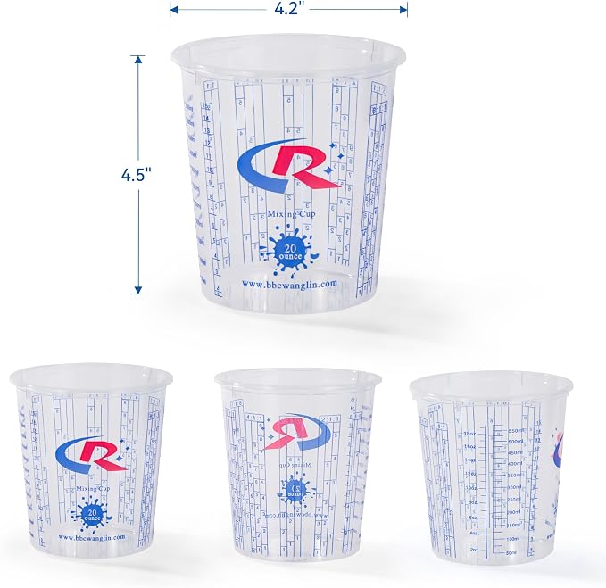 Paint Mixing Cup 20 Ounce, Accurate Measurements in Ratios and OZ. and ML - Image 5