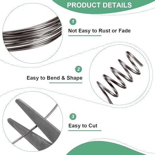 1 mm/18 Gauge Copper Wire for Jewelry Making, 5.2FT Copper Beading Craft Wire - Image 2