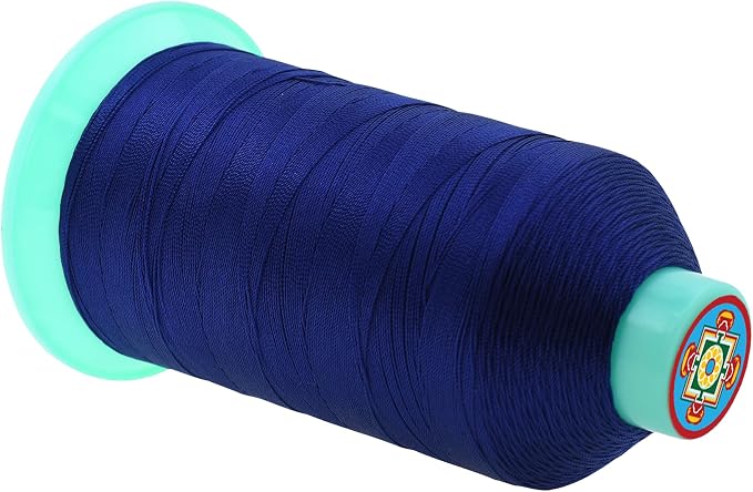 Mandala Crafts Bonded Nylon Thread Dark Blue Heavy Duty Sewing Threads - Image 2