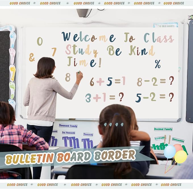 221 Pcs Bulletin Board Letters Round Alphabet Number Punctuation Symbol Combo - Image 5