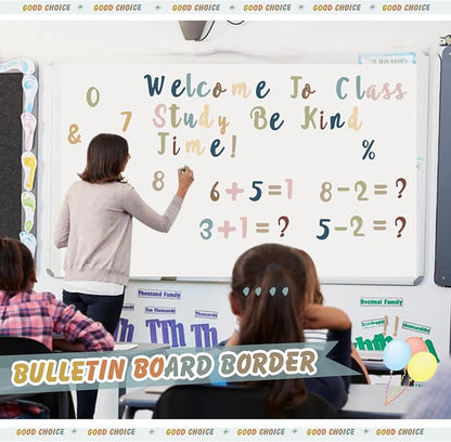 221 Pcs Bulletin Board Letters Round Alphabet Number Punctuation Symbol Combo - Image 5