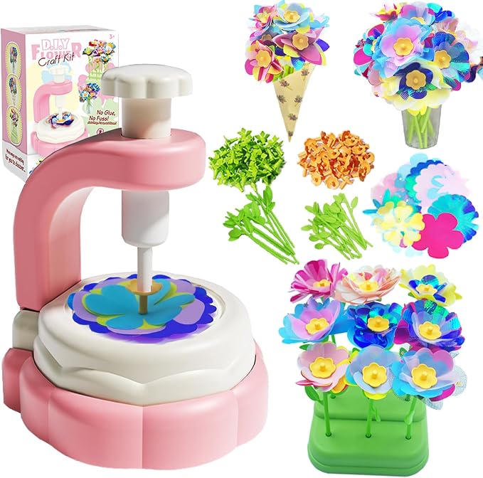 Xuoent Fabric Flower Bouquets Toys, Kids Craft Kits Ages 4-12, DIY Flower by Unknown