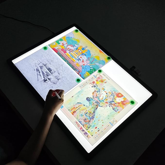 TOHETO A2 Light Pad 25.2''x18.4'', Large Magnetic LED Light Board - Image 6