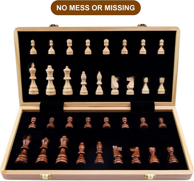 Gothink Magnetic Wooden Chess Board Set - Image 7