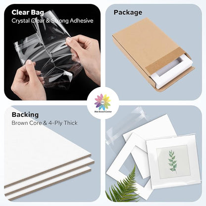 Mat Board Center, 12x12 for 8x8 White Mat Kit - Image 4