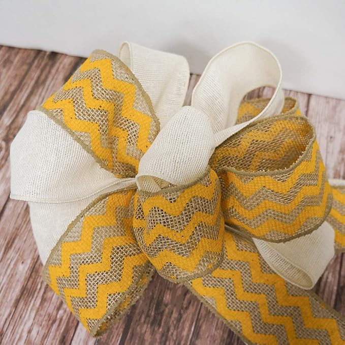 CT CRAFT LLC Ivory Canvas Wired Ribbon 2.5 Inch x 10 Yards - Image 5