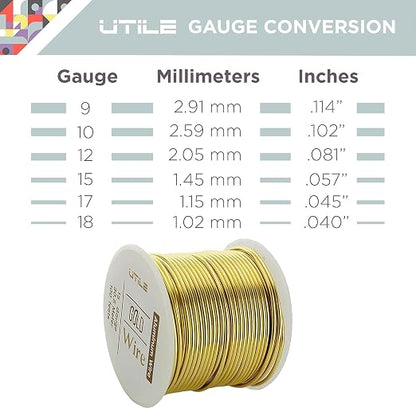 UTILE Armature Aluminum Wire 100 ft 15 Gauge 1.8 mm Anodized Craft Bendable - Image 3